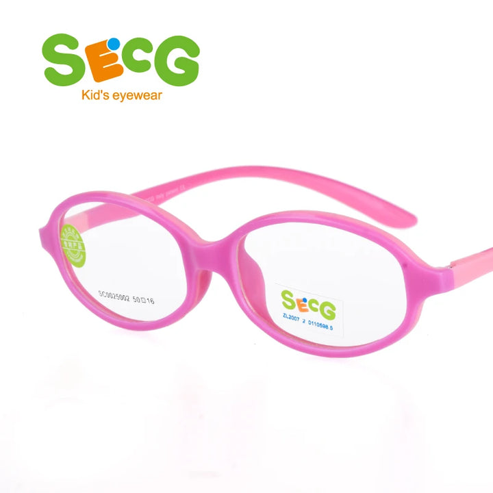 Secg Unisex Youth's Full Rim Oval Tr 90 Silicone Eyeglasses 25002 Full Rim Secg   