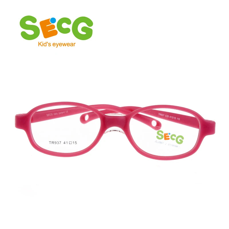 Secg Unisex Youth Full Rim Oval Tr 90 Silicone Eyeglasses 18937 Full Rim Secg   