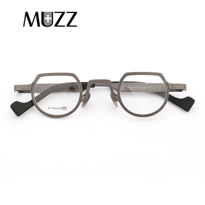 Muzz ST7020 men's rectangle pure titanium prescription eyeglasses — view 5
