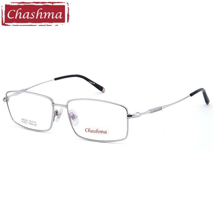 Chashma Men's Full Rim Square Titanium Eyeglasses 26638
