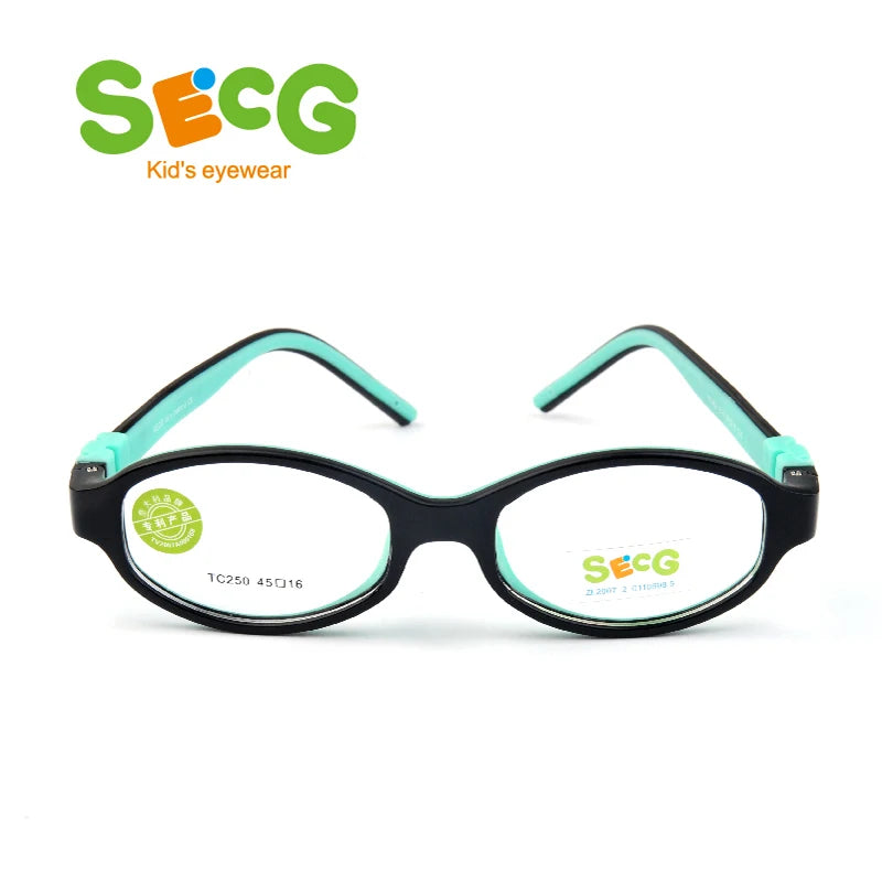 Secg Unisex Children's Full Rim Oval Tr 90 Silicone Eyeglasses 3250 Full Rim Secg C31  