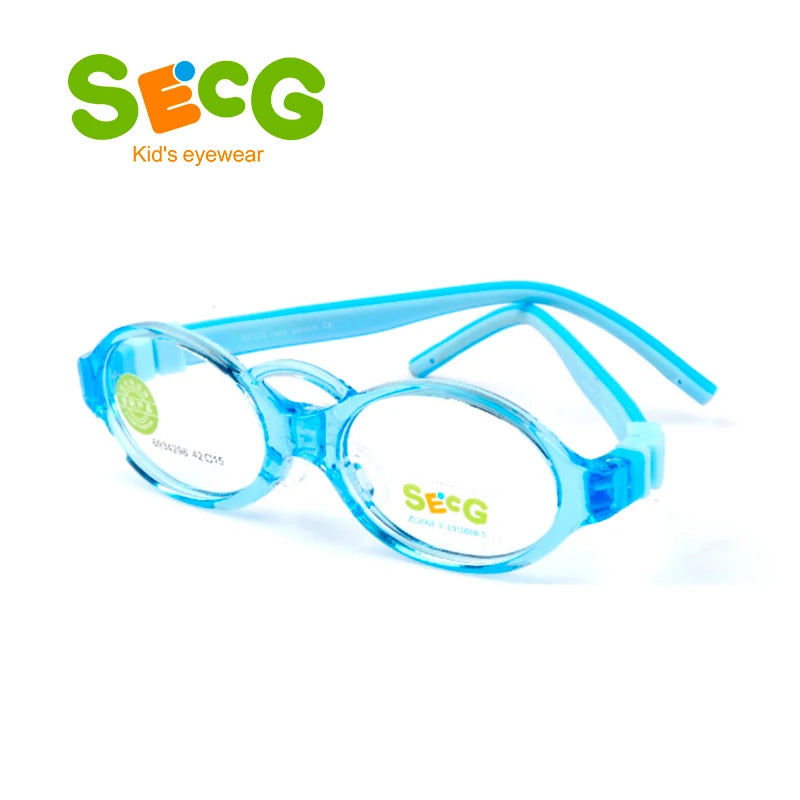 Secg Unisex Children's Full Rim Oval Tr 90 Silicone Eyeglasses 6934296 Full Rim Secg TC14  