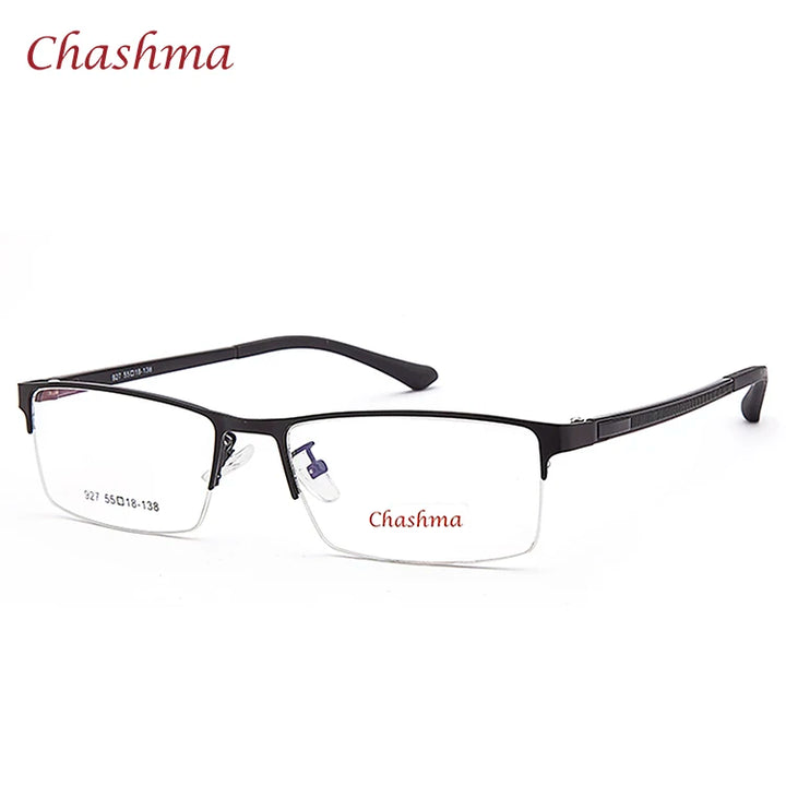 Chashma Ochki Women's Semi Rim Square Tr 90 Alloy Eyeglasses 25927