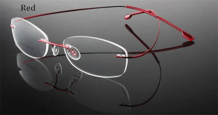 Chashma Ochki Women's Rimless Square Titanium Eyeglasses 60745