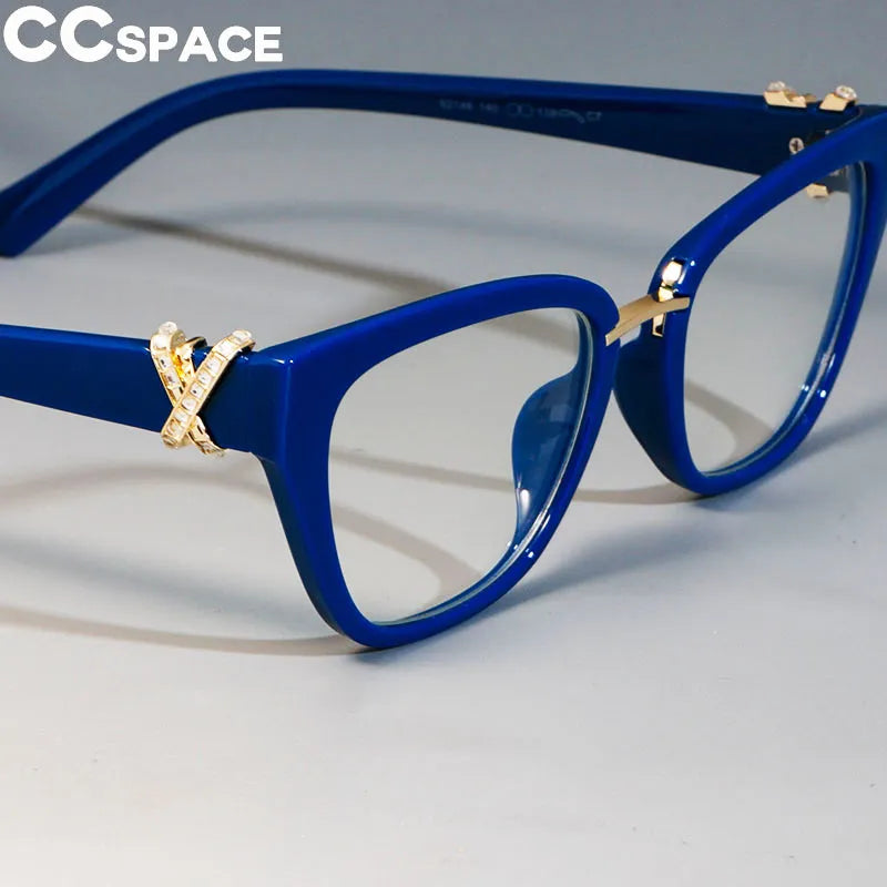 CCspace Women's Full Rim Cat Eye Polycarbonate Reading Glasses R45605 Reading Glasses CCspace   