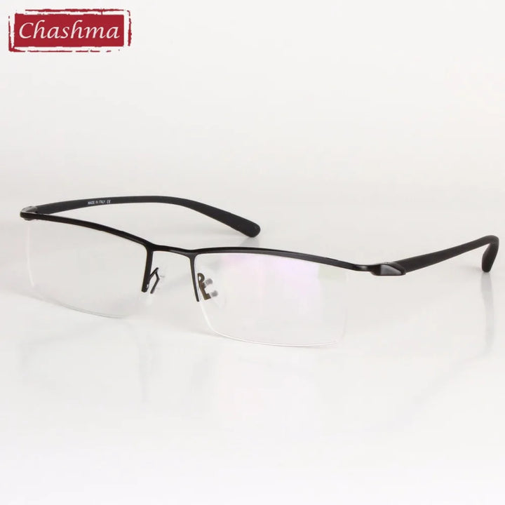 Chashma Men's Semi Rim Square Brow Line Alloy Eyeglasses 543018