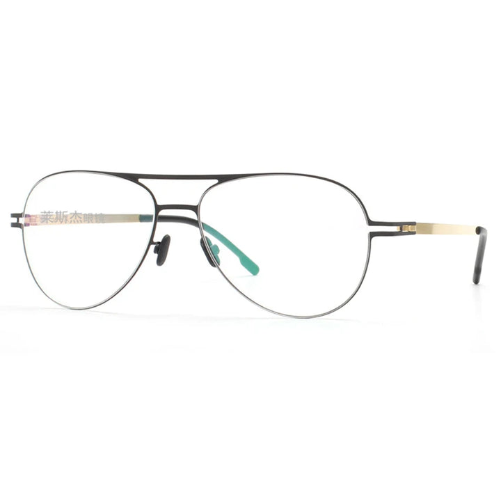 Aimee Unisex Full Rim Oval Double Bridge Stainless Steel Eyeglasses 5120 Full Rim Aimee   