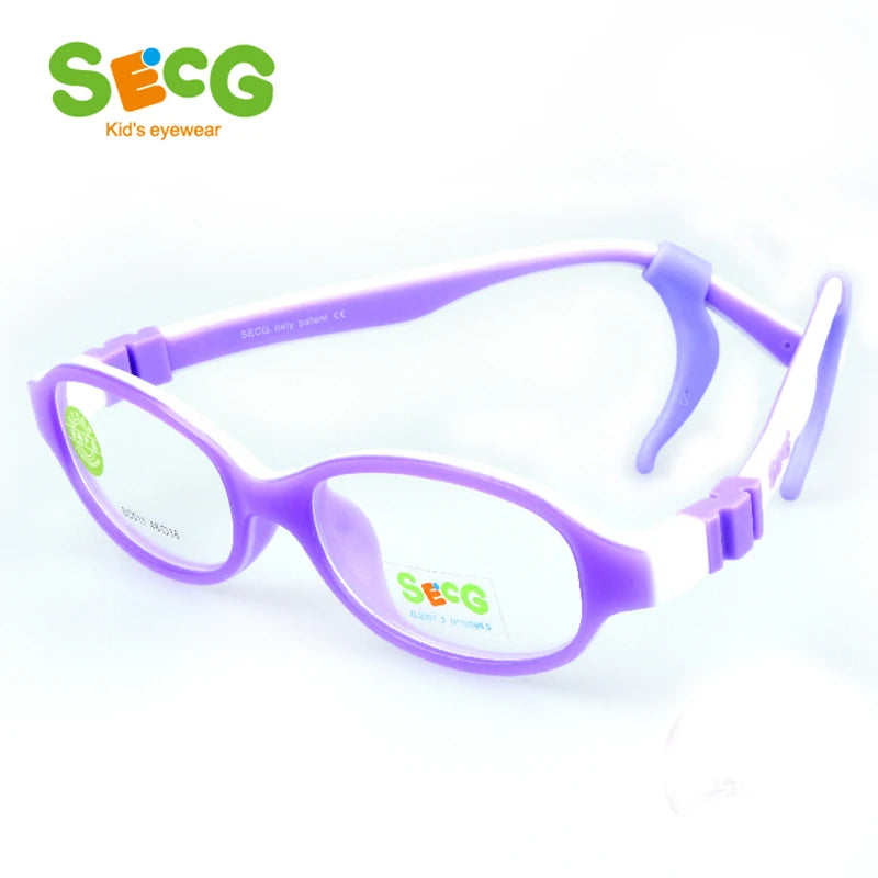 Secg Unisex Youth's Full Rim Oval Tr 90 Silicone Eyeglasses 3011 Full Rim Secg C45  