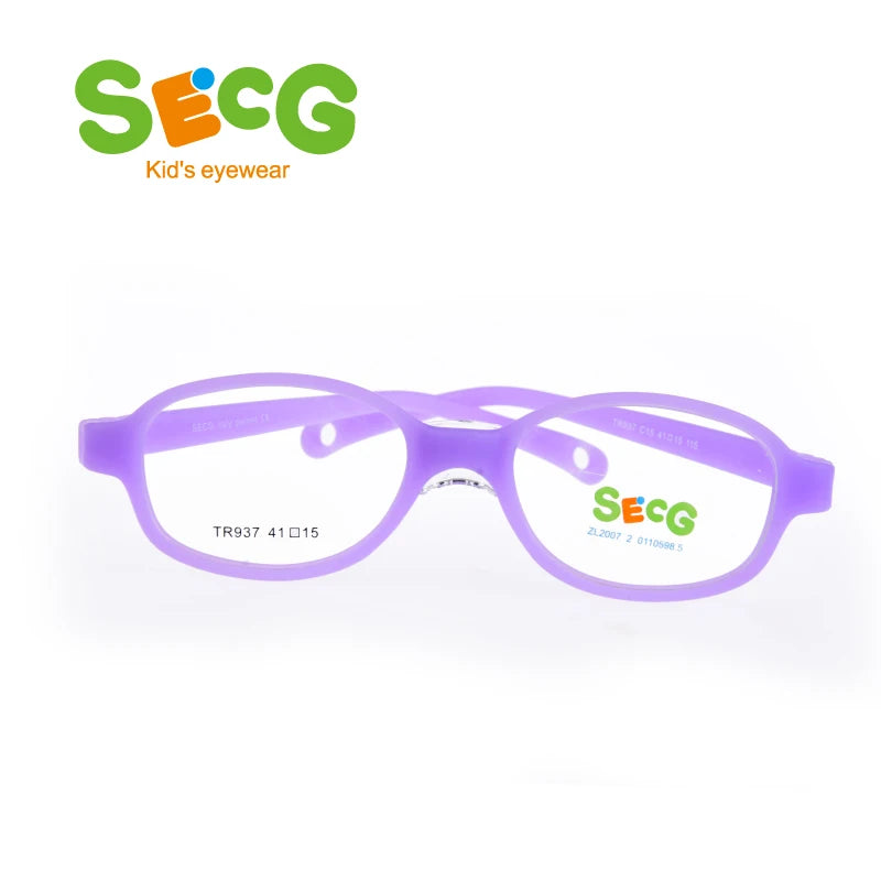 Secg Unisex Youth Full Rim Oval Tr 90 Silicone Eyeglasses 18937 Full Rim Secg C15  