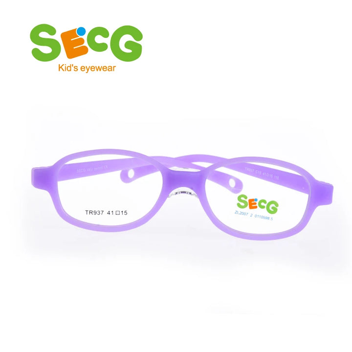 Secg Unisex Youth Full Rim Oval Tr 90 Silicone Eyeglasses 18937 Full Rim Secg C15  