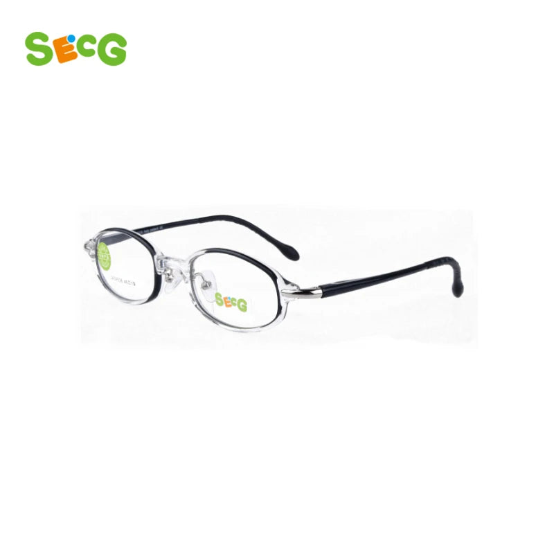 Secg Unisex Youth's Rimless Oval Tr 90 Silicone Eyeglasses 2434 Full Rim Secg   