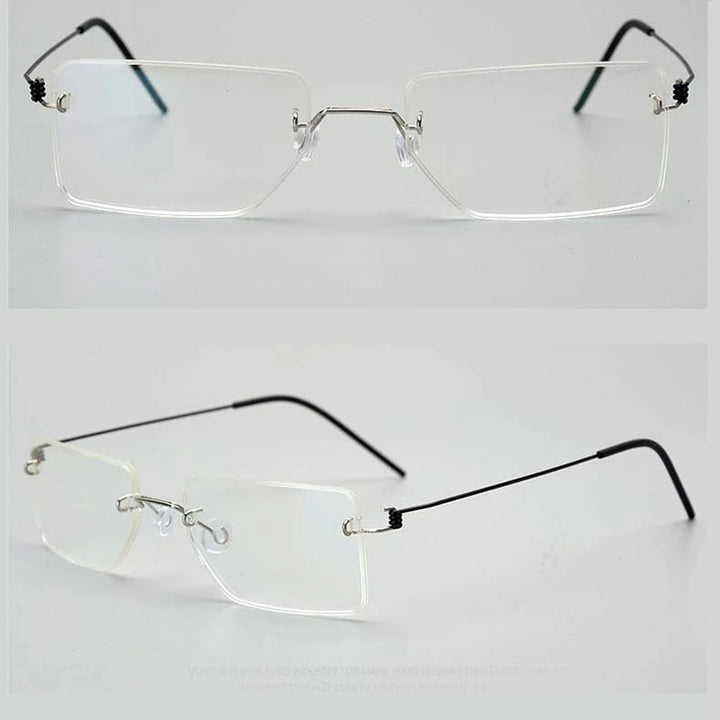 Aimee Unisex Rimless Square Titanium Eyeglasses 4104 Rimless Aimee   