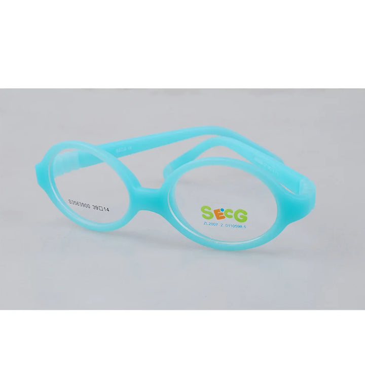 Secg Unisex Children's Full Rim Round Tr 90 Silicone Eyeglasses 3563 Full Rim Secg C7  