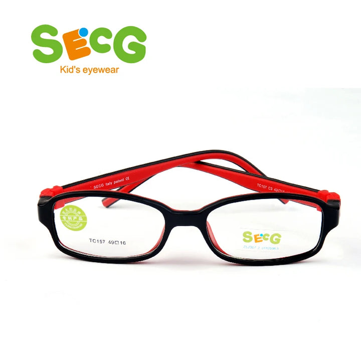 Secg Unisex Youth Full Rim Square Tr 90 Rubber Eyeglasses 3157 Full Rim Secg C3  