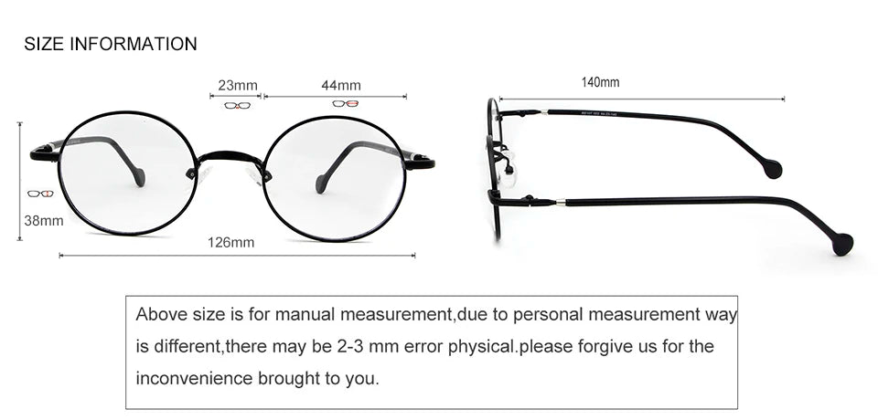 Esnbie Unisex Full Rim Oval Round Alloy Eyeglasses 5107 Full Rim Esnbie   