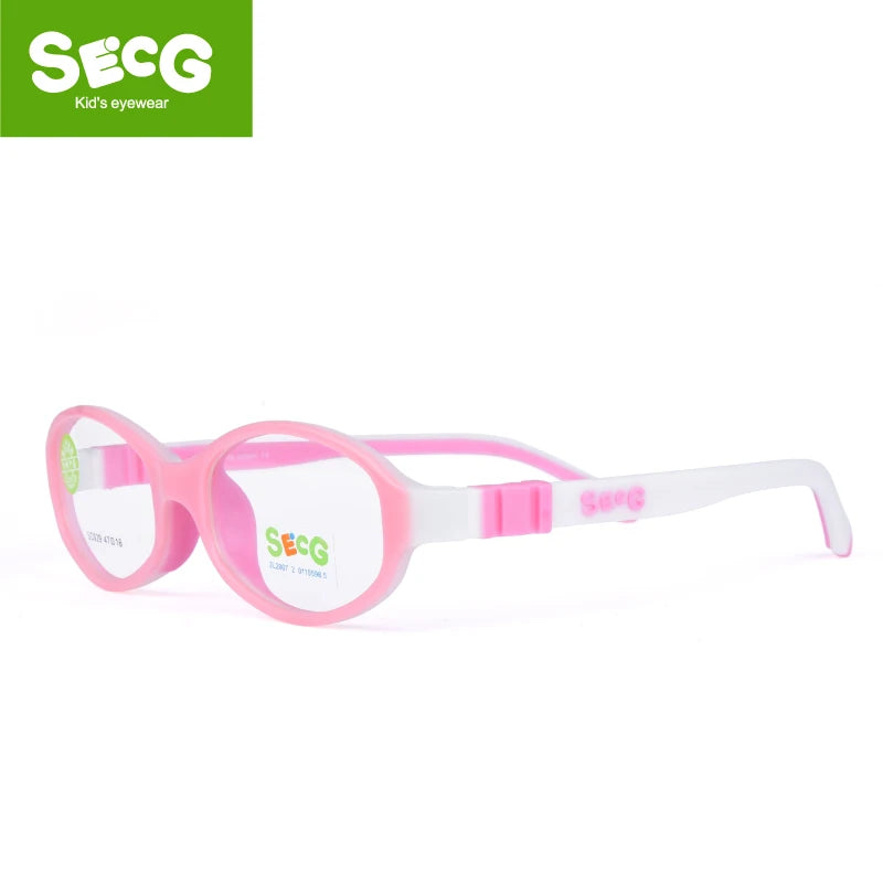 Secg Unisex Youth's Full Rim Round Tr 90 Silicone Eyeglasses 3029 Full Rim Secg   