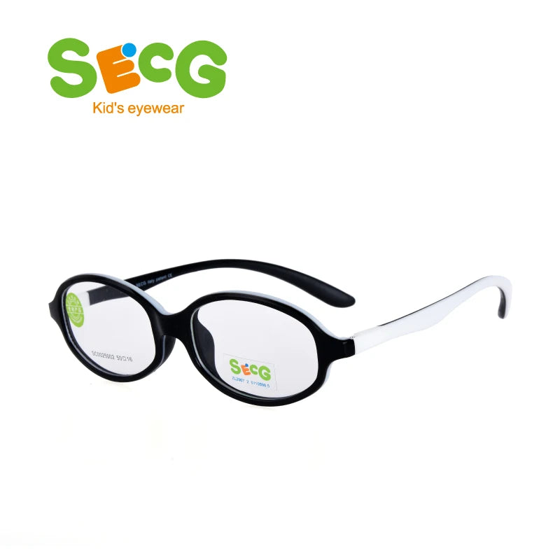 Secg Unisex Youth's Full Rim Oval Tr 90 Silicone Eyeglasses 25002 Full Rim Secg C72  