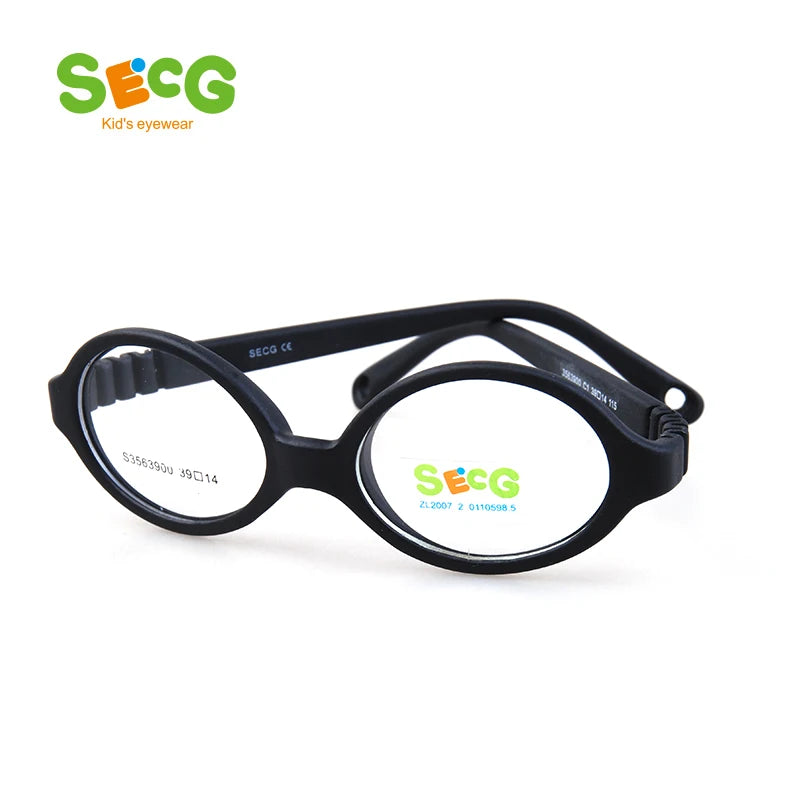 Secg Unisex Children's Full Rim Round Tr 90 Silicone Eyeglasses 3563 Full Rim Secg   