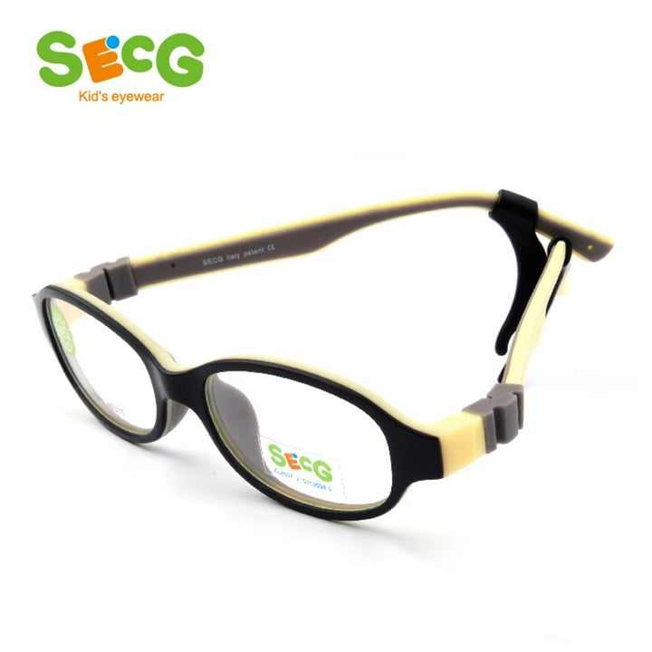 Secg Unisex Youth's Full Rim Oval Tr 90 Silicone Eyeglasses 3011 Full Rim Secg C65  