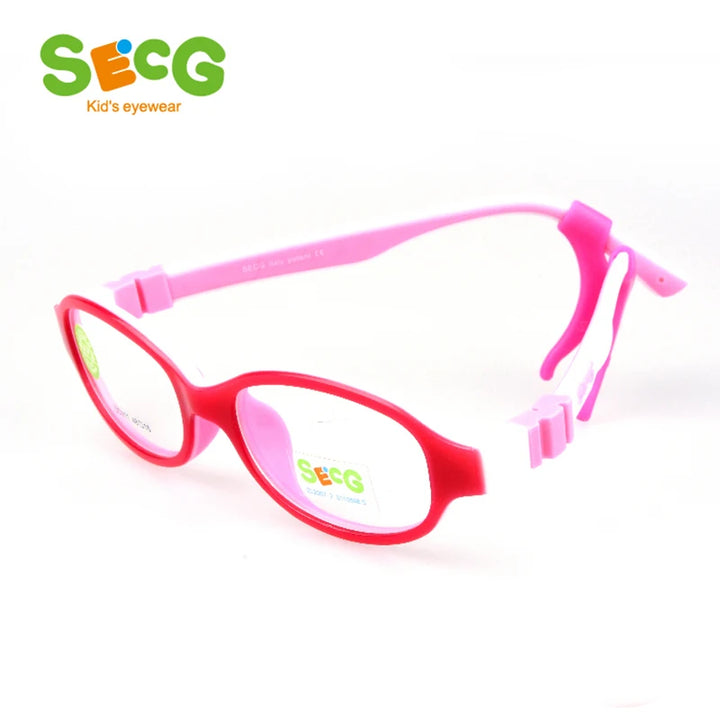 Secg Unisex Youth's Full Rim Oval Tr 90 Silicone Eyeglasses 3011 Full Rim Secg C46  