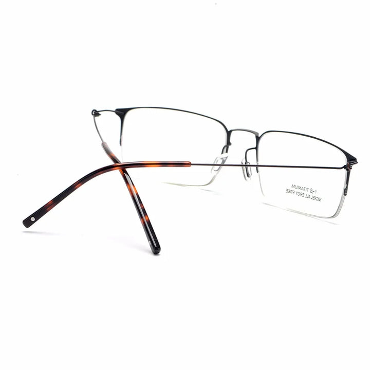 Aimee Men's Semi Rim Square Titanium Eyeglasses 1655 Semi Rim Aimee   