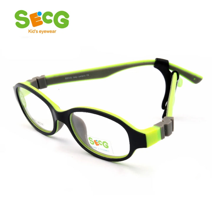 Secg Unisex Youth's Full Rim Oval Tr 90 Silicone Eyeglasses 3011 Full Rim Secg C31  