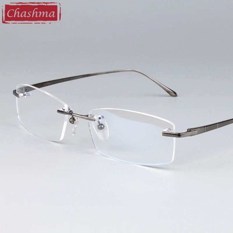 Chashma Ottica Women's Rimless Square Titanium Eyeglasses 46379 Rimless Chashma Ottica