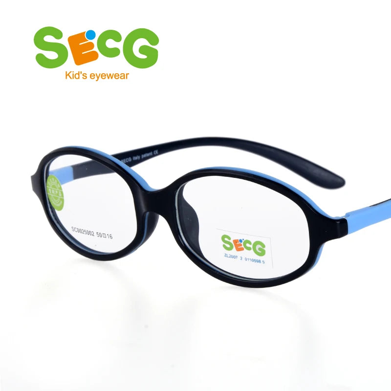 Secg Unisex Youth's Full Rim Oval Tr 90 Silicone Eyeglasses 25002 Full Rim Secg   