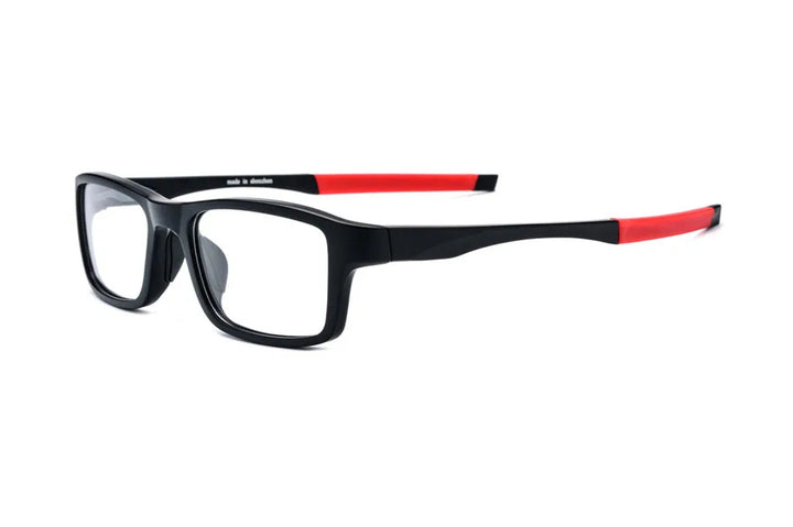 Eleccion Unisex Full Rim Square Tr 90 Titanium Sport Eyeglasses 17206 Full Rim Eleccion C3. Black - Red