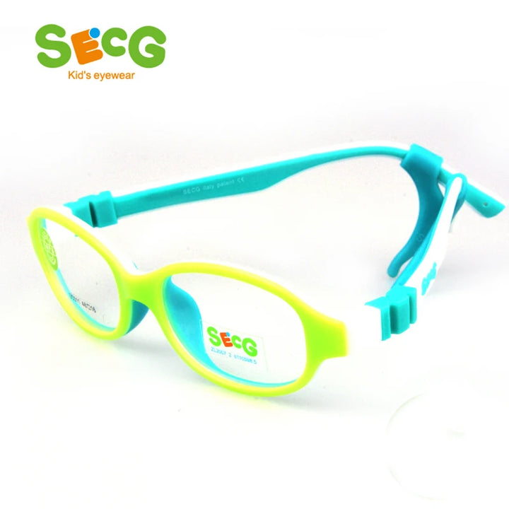 Secg Unisex Youth's Full Rim Oval Tr 90 Silicone Eyeglasses 3011 Full Rim Secg C49  