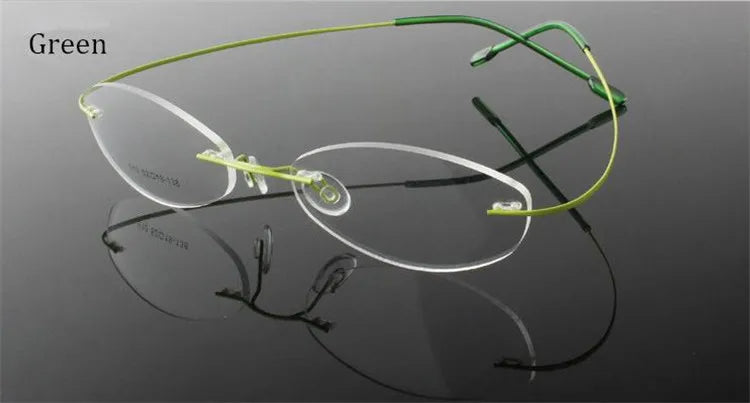 Chashma Ochki Women's Rimless Square Titanium Eyeglasses 60745