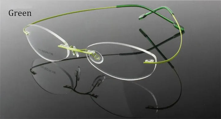 Chashma Ochki Women's Rimless Square Titanium Eyeglasses 60745