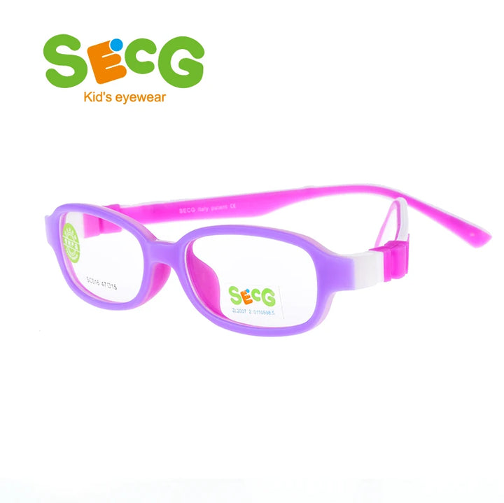 Secg Unisex Youth's Full Rim Oval Tr 90 Silicone Eyeglasses 3016 Full Rim Secg c45  