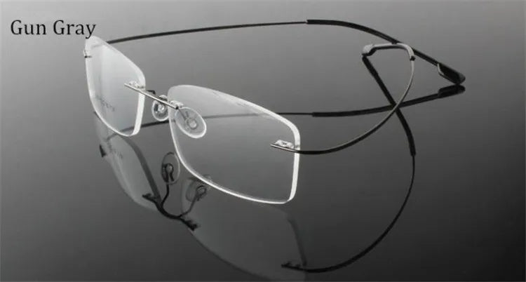 Chashma Ochki Women's Rimless Square Titanium Eyeglasses 60745