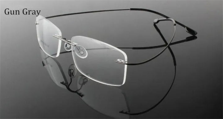 Chashma Ottica Women's Rimless Square Titanium Eyeglasses 60749