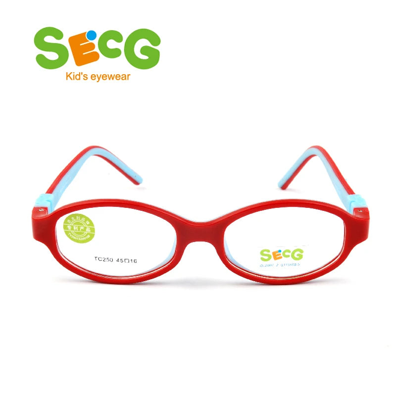 Secg Unisex Children's Full Rim Oval Tr 90 Silicone Eyeglasses 3250 Full Rim Secg   