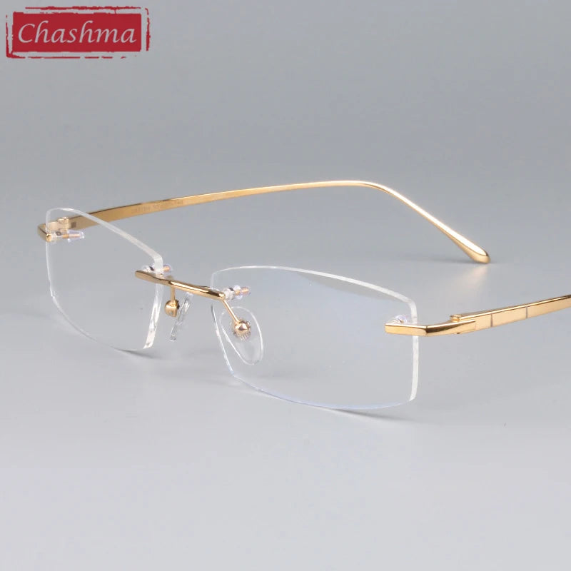 Chashma Women's Rimless Square Titanium Eyeglasses 6379 Rimless Chashma   