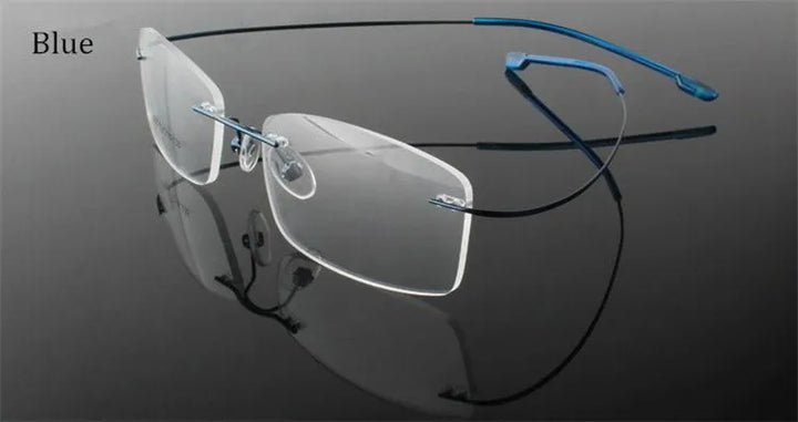 Chashma Ochki Women's Rimless Square Titanium Eyeglasses 60745