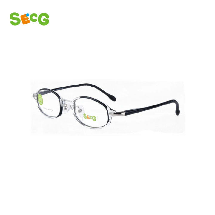 Secg Unisex Youth's Rimless Oval Tr 90 Silicone Eyeglasses 2434 Full Rim Secg C2  