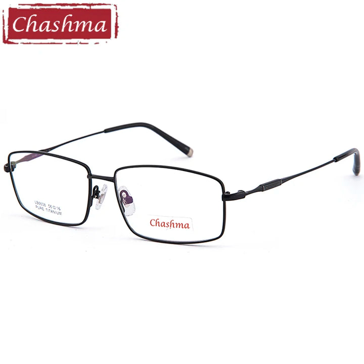 Chashma Men's Full Rim Square Titanium Eyeglasses 26638