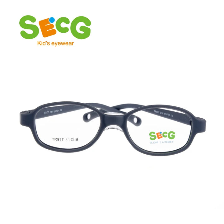 Secg Unisex Youth Full Rim Oval Tr 90 Silicone Eyeglasses 18937 Full Rim Secg C18  