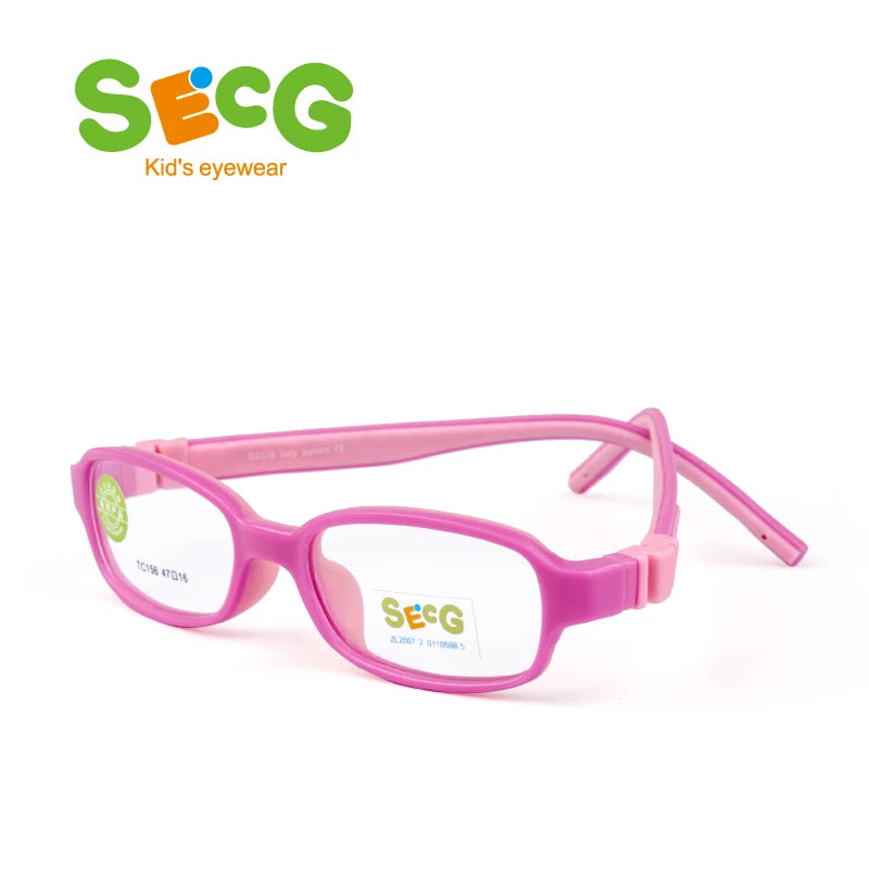 Secg Unisex Children's Full Rim Square Tr 90 Silicone Eyeglasses 20156 Full Rim Secg   