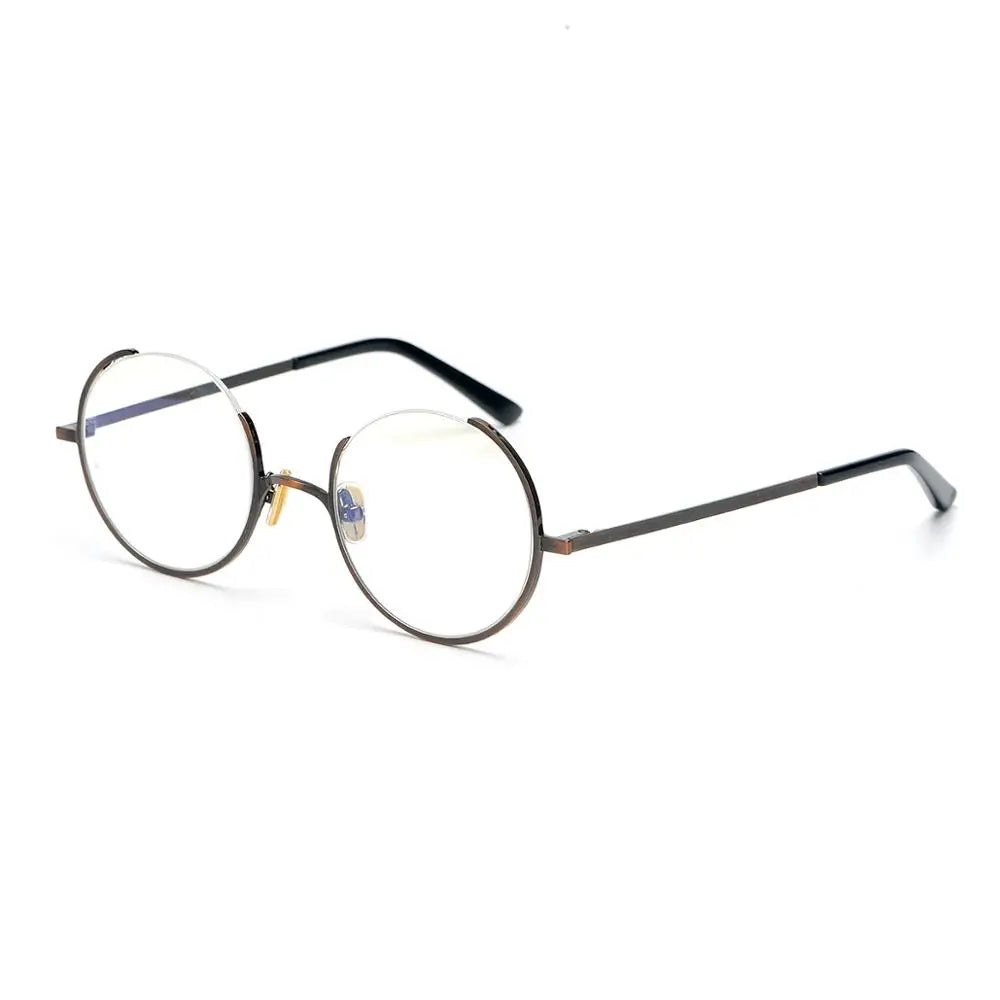 Aimee Unisex Semi Rim Round Alloy Eyeglasses 5048 Semi Rim Aimee Bronze color  