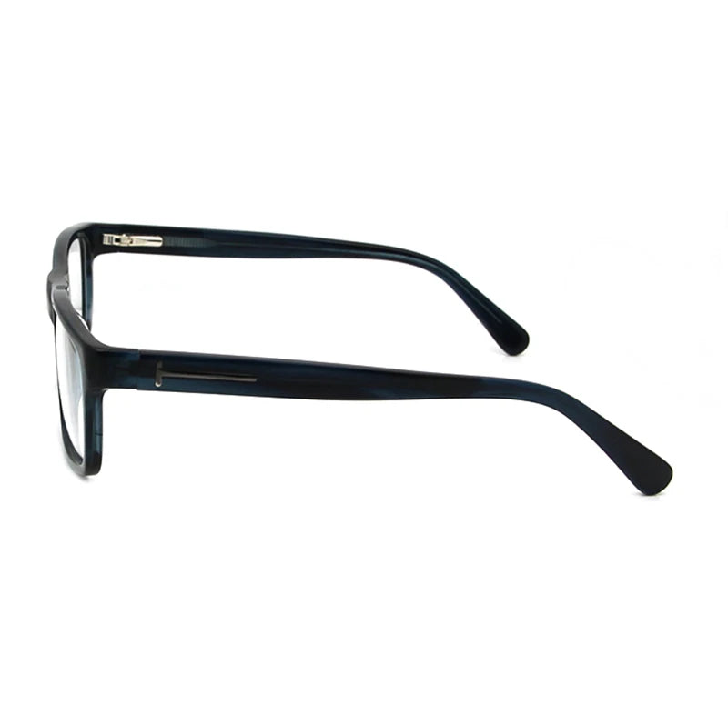 Esnbie Unisex Full Rim Square Rectangle Acetate Eyeglasses 80694 Full Rim Esnbie   