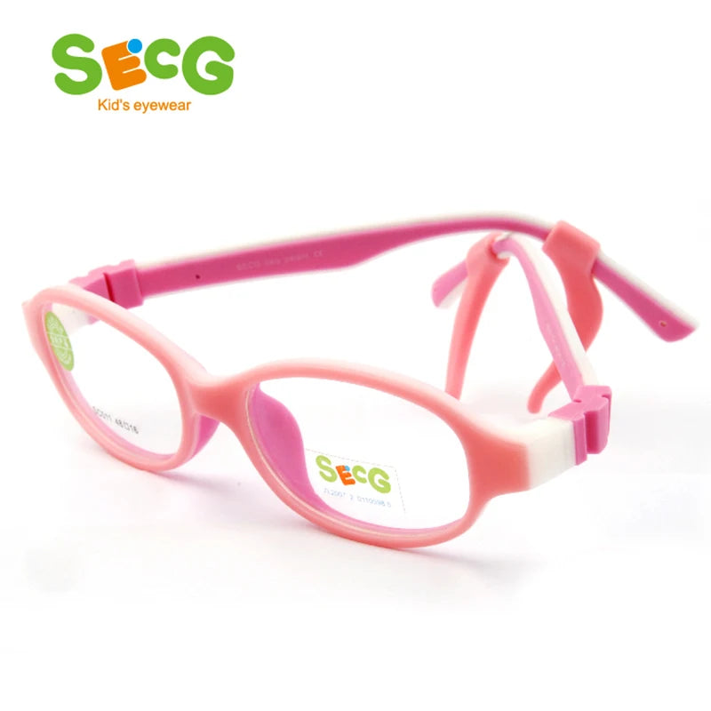 Secg Unisex Youth's Full Rim Oval Tr 90 Silicone Eyeglasses 3011 Full Rim Secg C41  