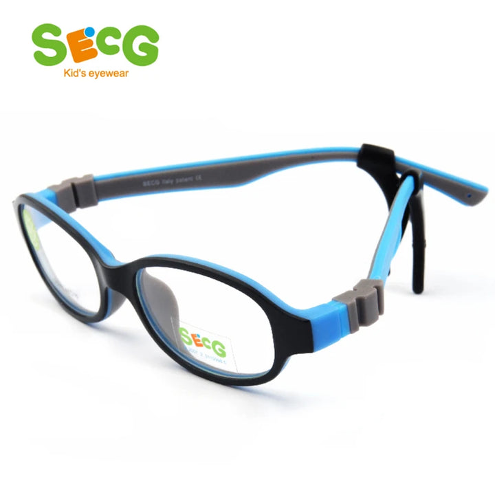 Secg Unisex Youth's Full Rim Oval Tr 90 Silicone Eyeglasses 3011 Full Rim Secg C86  