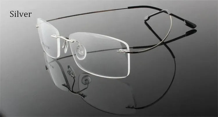 Chashma Ochki Women's Rimless Square Titanium Eyeglasses 60745