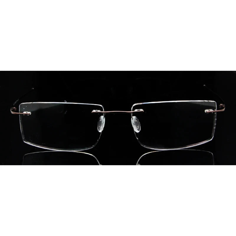 Esnbie Unisex Rimless Rectangle Titanium Eyeglasses 376152 Rimless Esnbie   