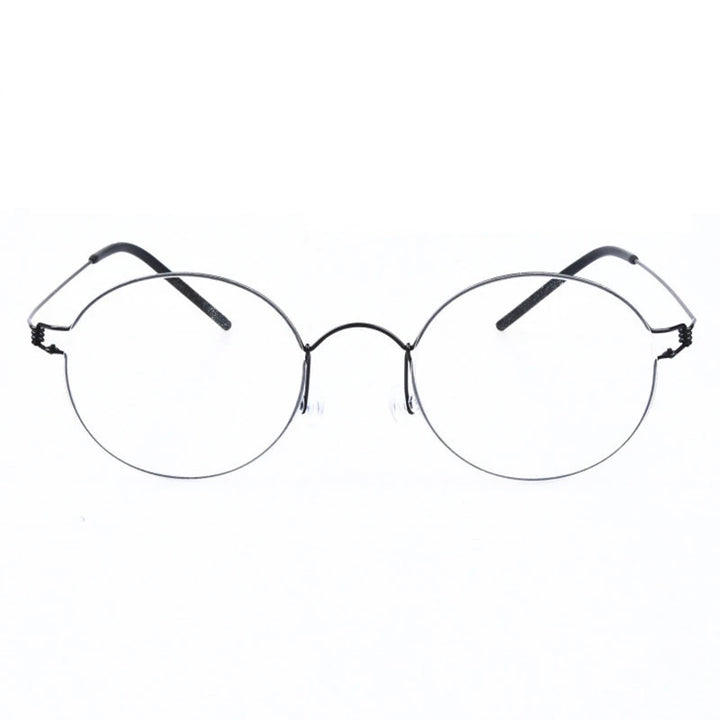 Aimee Unisex Full Rim Round Screwless Titanium Eyeglasses 504520 Full Rim Aimee   