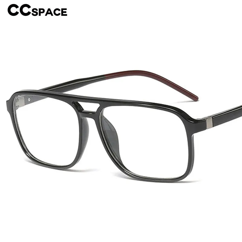 CCSpace Men's Full Rim Square Double Bridge Tr 90 Titanium Reading Glasses R45844 Reading Glasses CCspace   